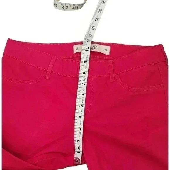 Abercrombie & Fitch Hot Pink Barbie Skinny Jeans Soft Stretchy Pants Size 4 - Picture 8 of 13